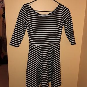 Black and White Striped dress